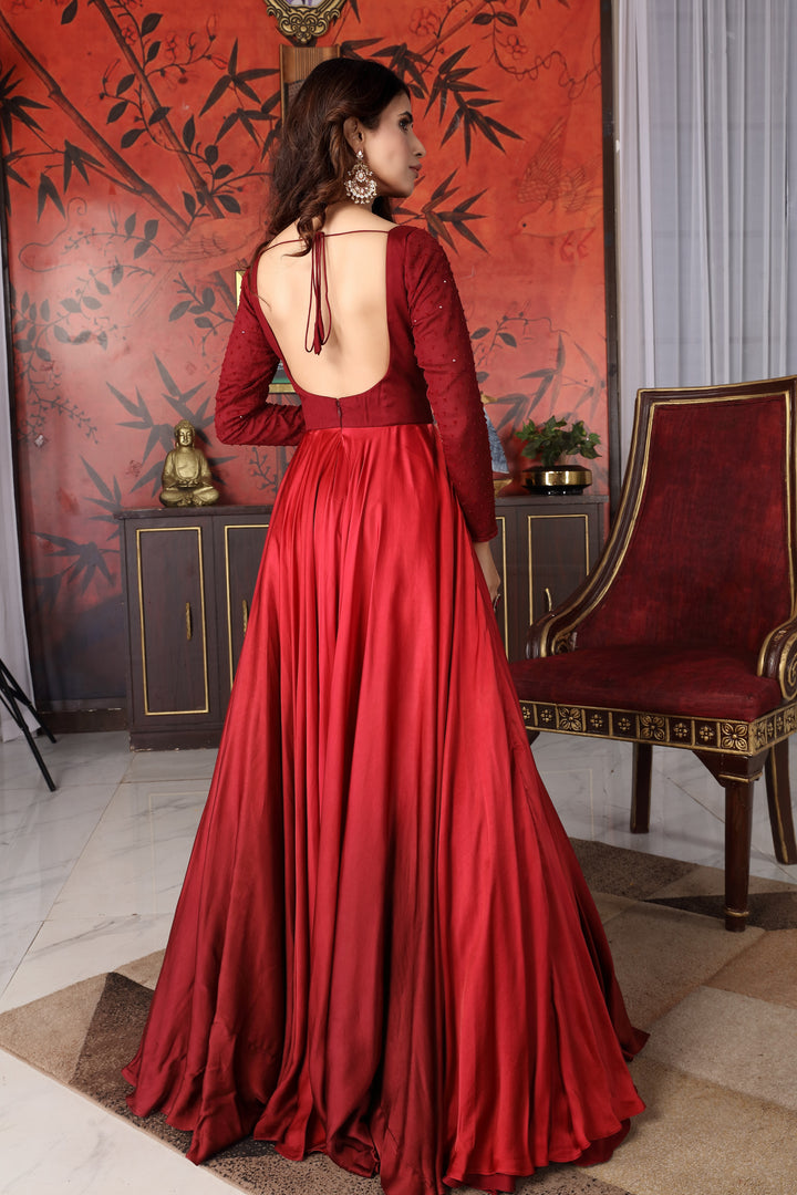 Maroon Gown